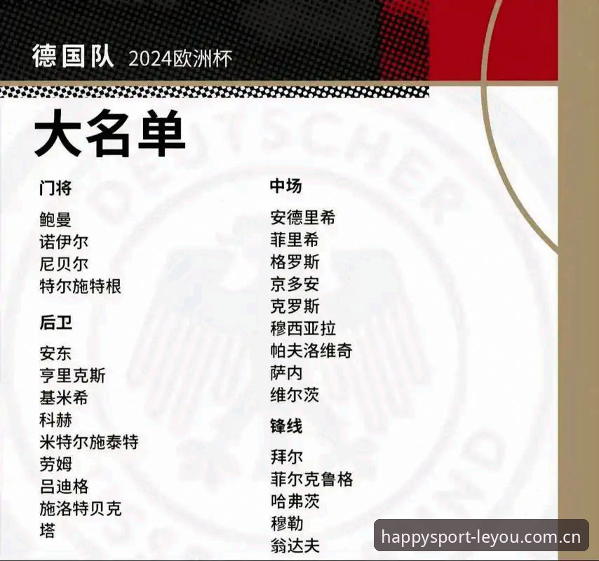 德国队26人名单5大看点：40岁诺伊尔第5次出征，18岁新星卡尔首度入围